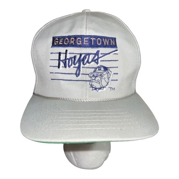 Front Row Other - Vintage 90s Georgetown Hoyas Blockhead Style Snapback Hat Cap Front Row